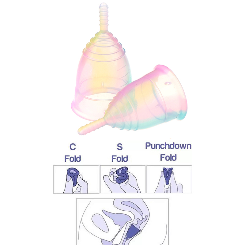 Menstrual Cup Silicone - Coupe menstruelle colorée en Silicone pour
